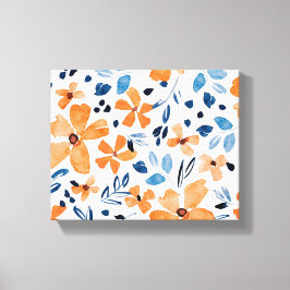 Målning för vattenfärgsblommor canvastryck