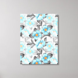 Målning för vattenfärgsblommor canvastryck