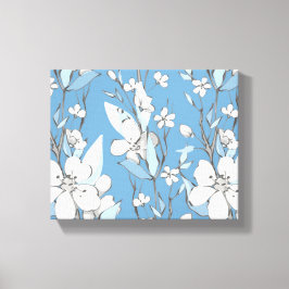 Målning för vattenfärgsblommor canvastryck