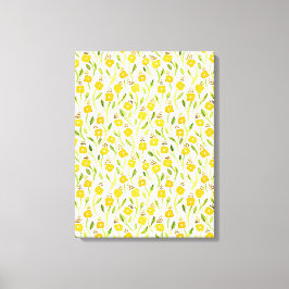 Målning för vattenfärgsblommor canvastryck