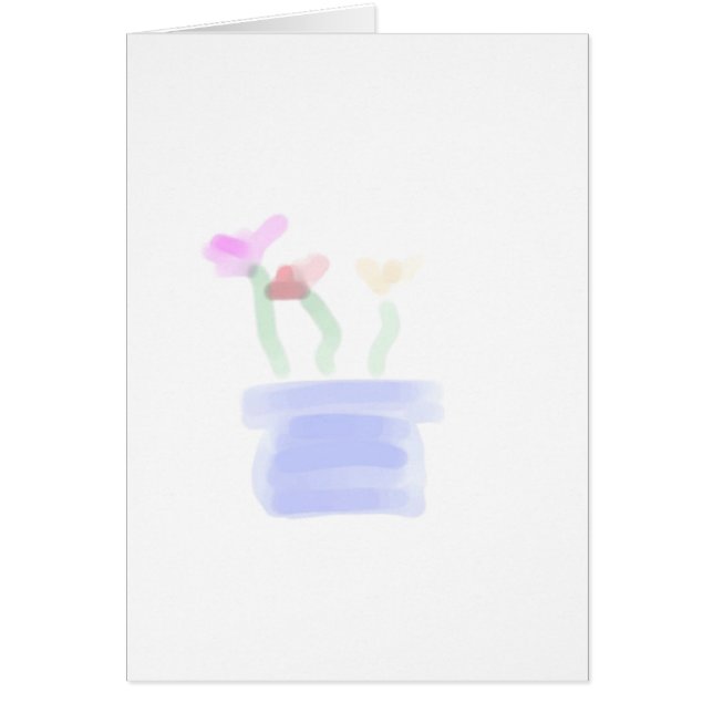 Målning för vattenfärgsblommor hälsningskort (Framsidan)