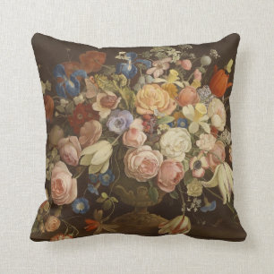 Målning för Victorian för elegant vintageblommi Kudde