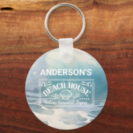 Målning för Vinkara tema för Beach Nyckelring