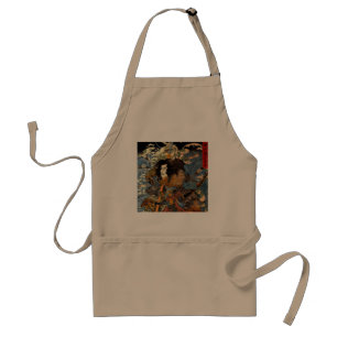 Målning för vintageUkiyo-e japansk Samurai Förkläde