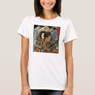 Målning för vintageUkiyo-e japansk Samurai T-shirt