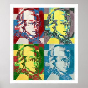 Målning för Wolfgang Amadeus Mozart popkonst Poster