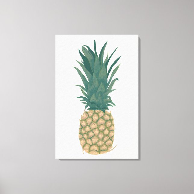 Målning Hel mogen ananas Inbäddad duk Canvastryck (Framsida)