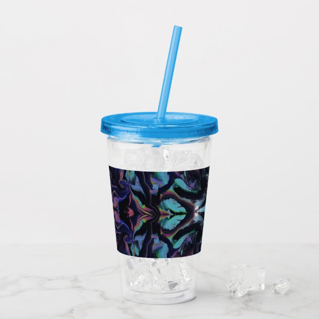 Målning i akrylglas för tumblern take away mugg (Baksida Ice)