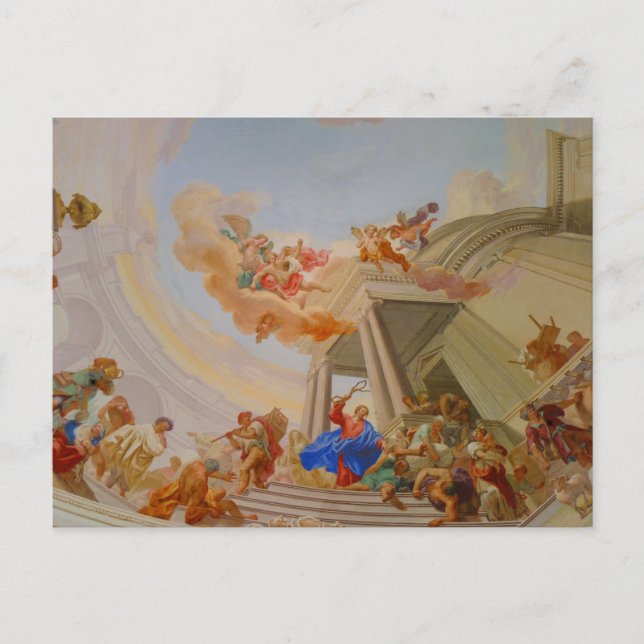 målning i klosterbuskkyrkan neresheim vykort (Framsida)