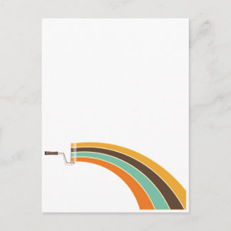 Målning i retrofärger vykort