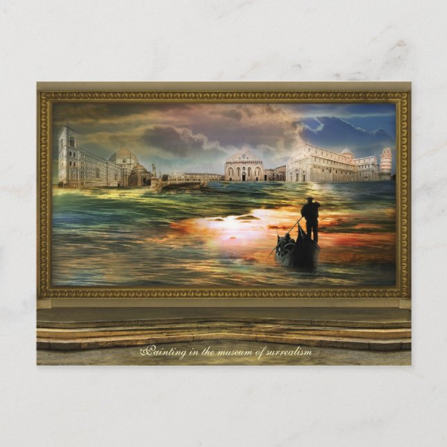 Målning i surrealismmuseet vykort (Framsida)