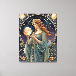 Målning inspirerad av tarot - temperans canvastryck