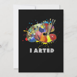 Målning Jag ritade en konstnär för målning av kons Inbjudningar