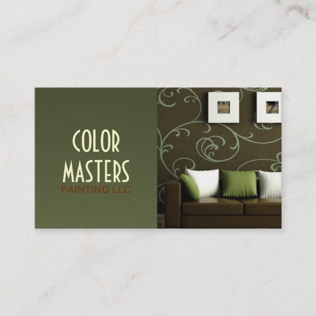 Målning, målare, byggnation, Affärskort Visitkort (Framsida)