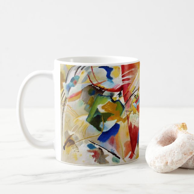 Målning med grön mitt av Wassily Kandinsky Kaffemugg (Med munk)