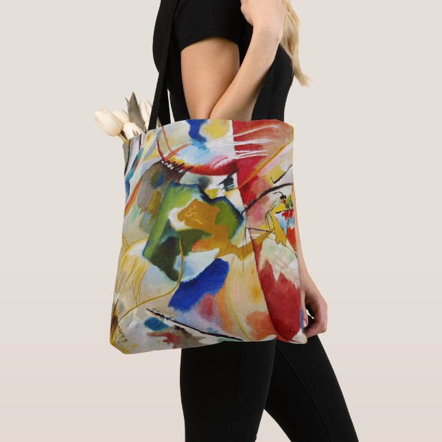 Målning med grön mitt av Wassily Kandinsky Tygkasse (Närbild)
