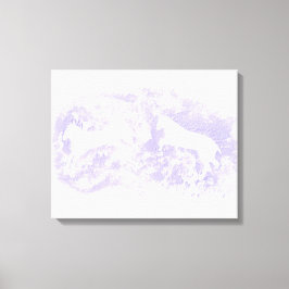 Målning med jumpinghästar canvastryck