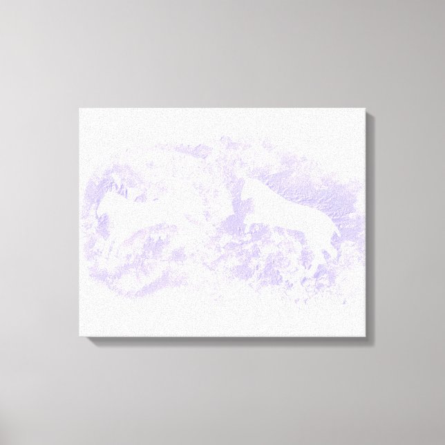 Målning med jumpinghästar canvastryck (Framsida)