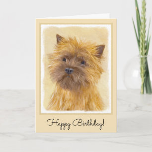 Målning med kairn Terrier - Cute Original Hund Art Kort