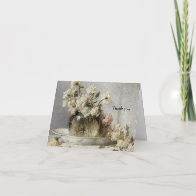 Målning med vita rosor anteckningskort (Framsida)