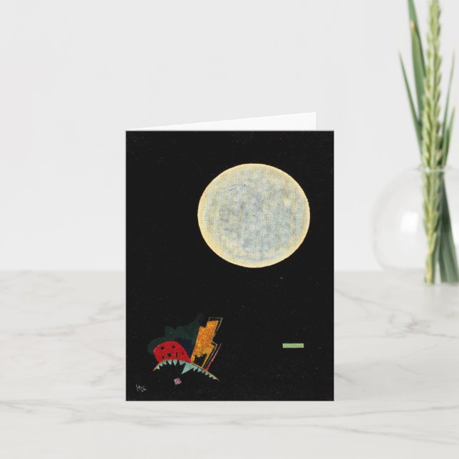 Målning nattetid av Wassily Kandinsky Tack Kort (Framsida)