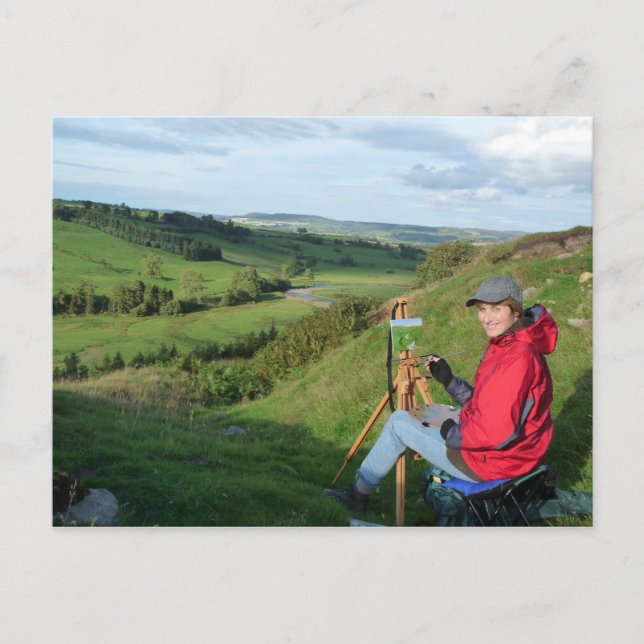 "Målning på Harehaugh" Vykort (Framsida)