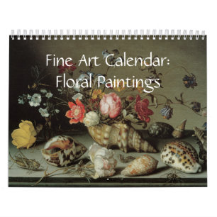 Målningar för konstkalenderblommigt kalender