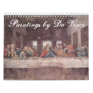 Målningar vid den Leonardo Da Vinci kalendern Kalender