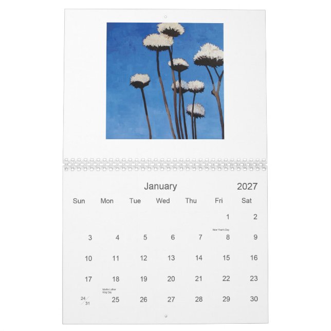 Målningar vid det Lisa fjäderknäet Kalender (Jan 2027)