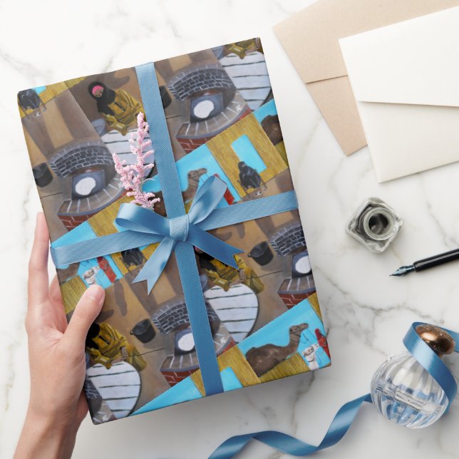 Målningen Bedouin-kvinnor av Alfred Fox Presentpapper (Gifting)