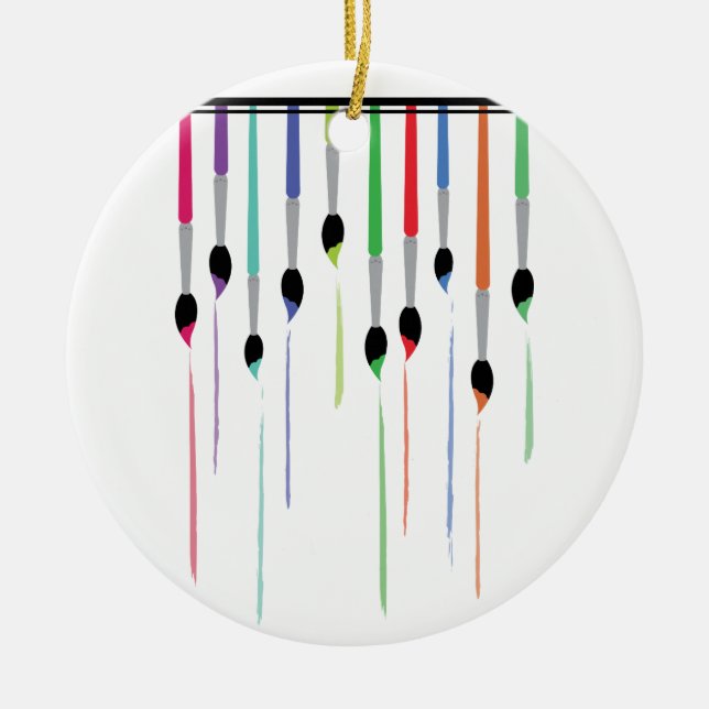 Målningsfärg för pensel julgransprydnad keramik (Framsidan)