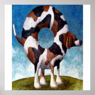 Målningsgåva för Bagel-Beagle Poster