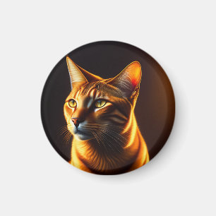 Målningsgåva för Cute Cat Ansikte Porträtt Magnet