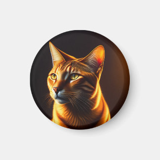 Målningsgåva för Cute Cat Ansikte Porträtt Magnet