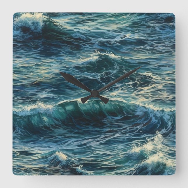 Målningshavsövningar Fyrkantig Klocka (Framsida)