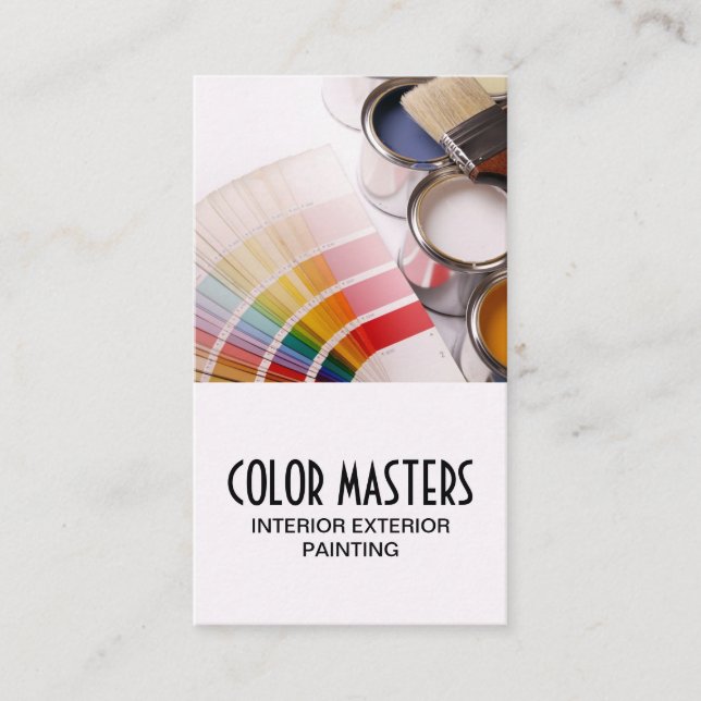 Målningsmålare byggnadskort visitkort (Framsida)