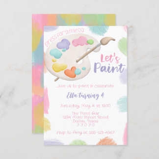 Målningspartys-inbjudan Inbjudningar