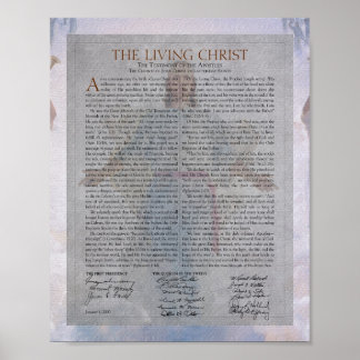 Målningsseriens dokument "Living Kristus" Poster