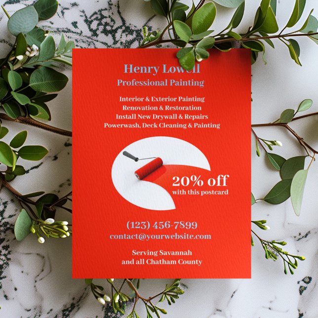 Målningsservice Postkortsmall Vykort (Skapare uppladdad)