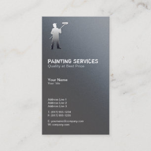 Målningstjänster Painter Silver Visitkort