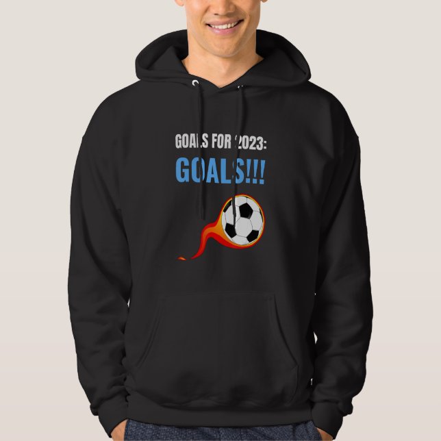 Målnota för fotbolls-bärare framåt hoodie (Framsida)