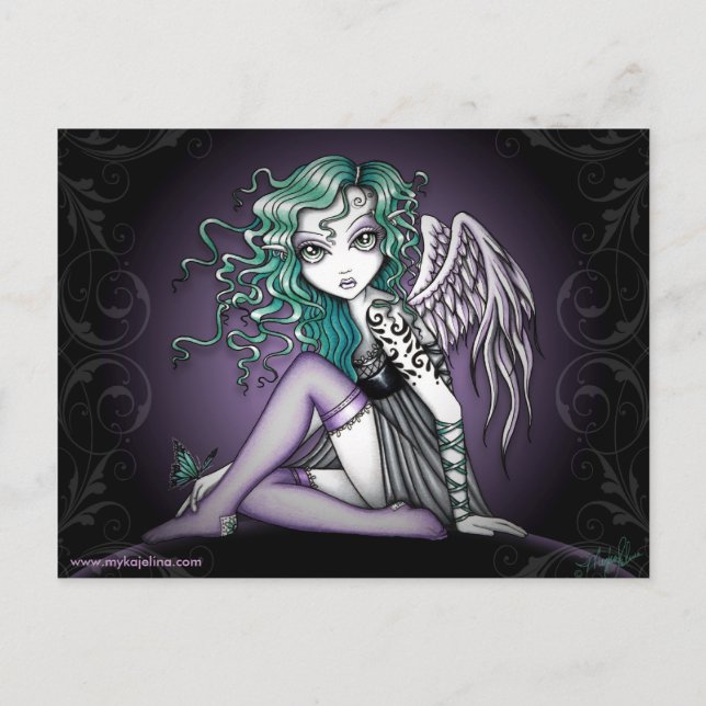 Malory Cute Little Tattoo Angel Postcard Vykort (Framsida)