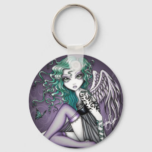 Malory violett tatueringängel Keychain Nyckelring