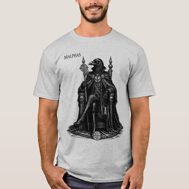 Malphas Svarta Vingar Krona T Shirt (Framsida)
