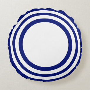 Målpunkt,Blåvit runda fyllning Rund Kudde