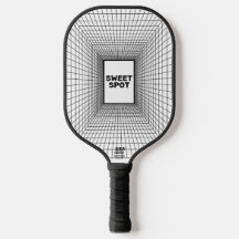 Målrutnät, svart och vit Pickleball Paddle