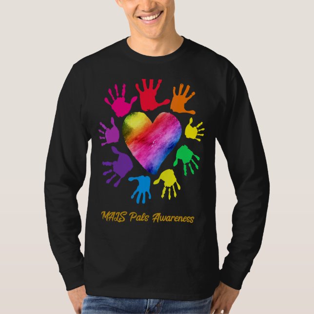 Mals Pals Awareness Händer Mals Pals T Shirt (Framsida)