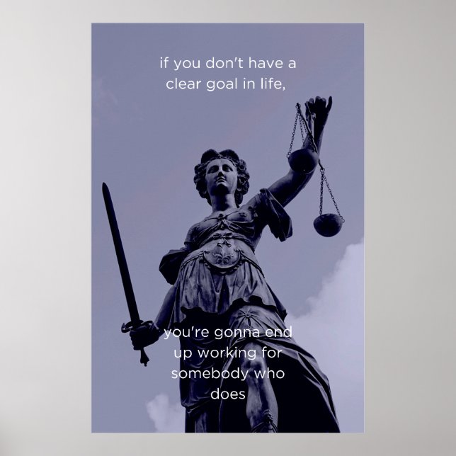 Målsättning Motivational Wall Art Art Poster (Framsidan)