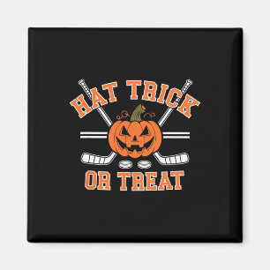 Målscoring Trick Or Treat Rolig Halloween Hockey Magnet