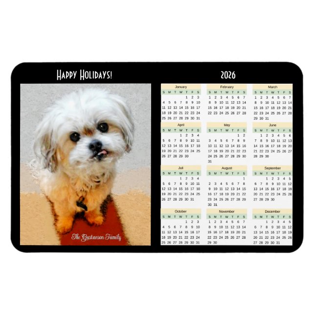 Malshi Flexibel 2026 Kalender Magnet (Horisontell)